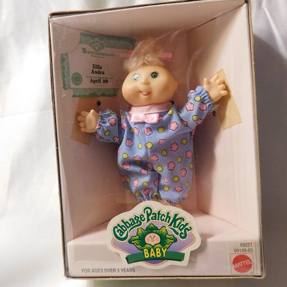 Vintage Cabbage Patch Kids Baby Doll Collectible Mattel 1997 - Picture 1 of 6